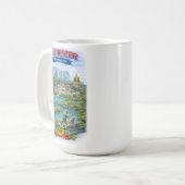 Rochester MN Minnesota Landmarks Koffiemok (Voorkant links)