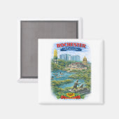 Rochester MN Minnesota Landmarks Magnet (Voorkant / Achterkant)