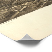 Rochester New York 1879 Antiek Panorama Poster (Hoek)