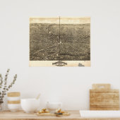 Rochester New York 1879 Antiek Panorama Poster (Keuken)