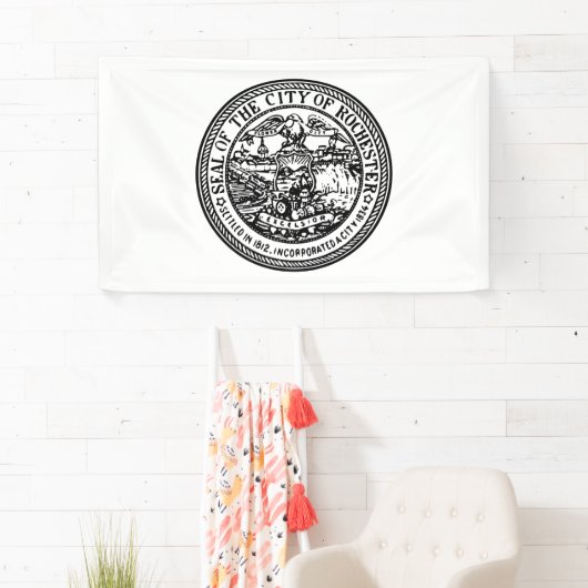 Rochester (New York) City Seal Spandoek (Insitu)