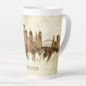 Rochester New York Cityscape Latte Mok (Rechterhoek)