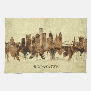Rochester New York Cityscape Theedoek