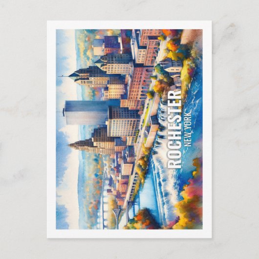 Rochester New York Famous Travel Places waterverf Briefkaart (Voorkant)