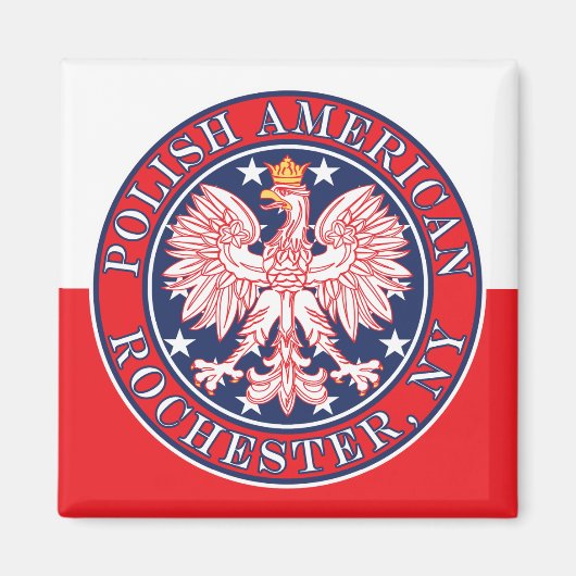 Rochester New York Poolse adelaar Magneet (Voorkant)