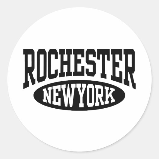 Rochester New York Ronde Sticker (Voorkant)