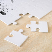 Rochester New York Skyline Black White Legpuzzel (Zijkant)