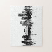 Rochester New York Skyline Black White Legpuzzel (Verticaal)