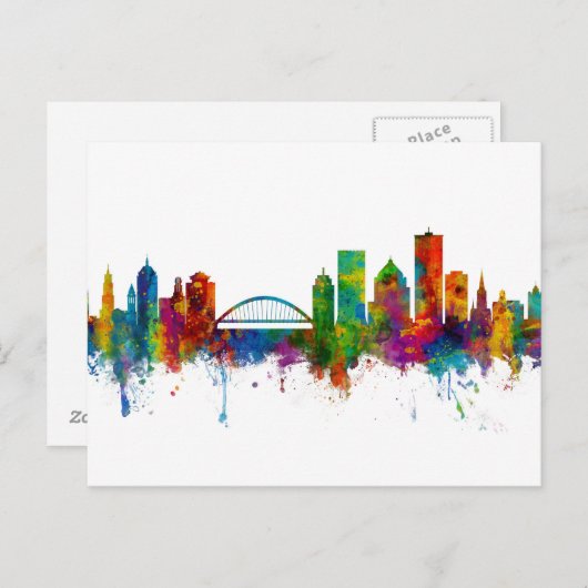 Rochester New York Skyline Briefkaart (Voorkant / Achterkant)
