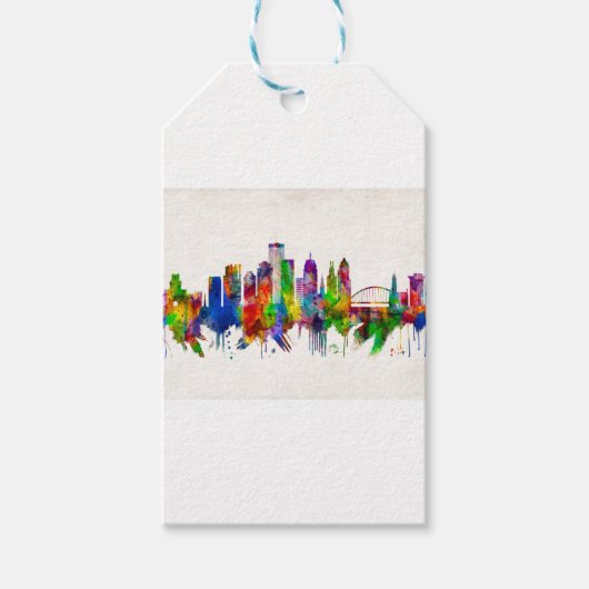 Rochester New York Skyline Cadeaulabel (Voorkant)