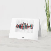 Rochester New York Skyline Feestdagen Kaart (Achterkant)