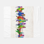 Rochester New York Skyline Fleece Deken (Voorkant (Horizontaal))