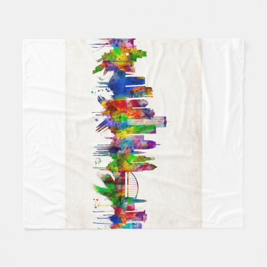 Rochester New York Skyline Fleece Deken (Voorkant (Horizontaal))