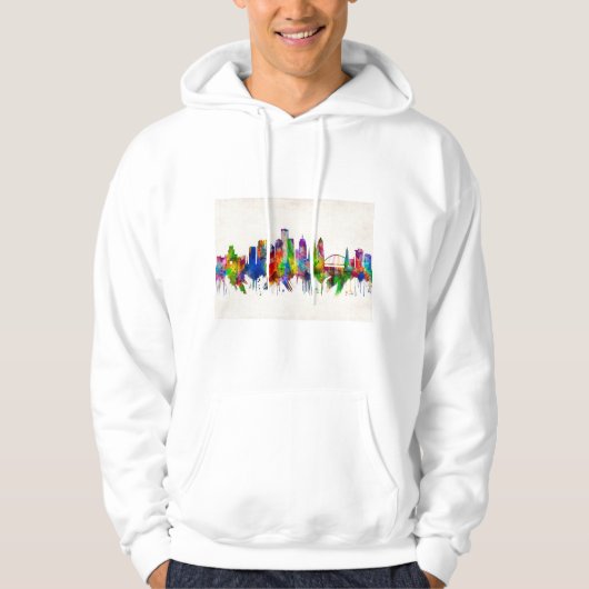 Rochester New York Skyline Hoodie (Voorkant)