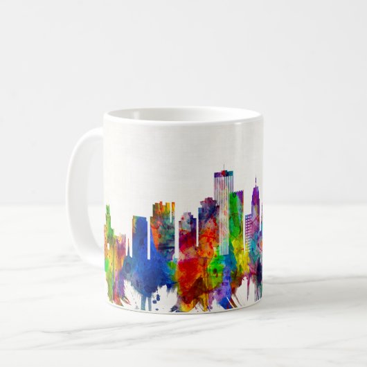 Rochester New York Skyline Koffiemok (Voorkant links)
