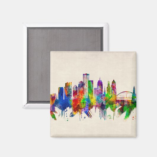 Rochester New York Skyline Magneet (Voorkant / Achterkant)