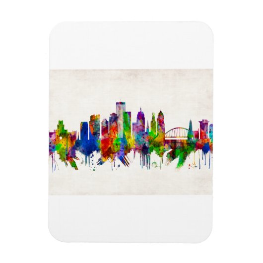 Rochester New York Skyline Magneet (Verticaal)