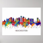 Rochester New York Skyline Poster (Voorkant)
