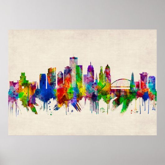 Rochester New York Skyline Poster (Voorkant)