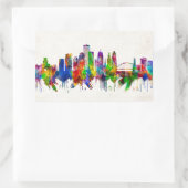 Rochester New York Skyline Rechthoekige Sticker (Tas)