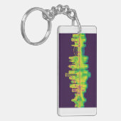 Rochester New York Skyline Sleutelhanger (Voorkant Links)