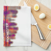 Rochester New York Skyline Theedoek (Quarter Fold)