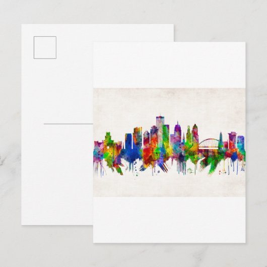 Rochester New York Skyline Uitnodiging Briefkaart (Voorkant / Achterkant)