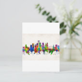 Rochester New York Skyline Uitnodiging Briefkaart (Staand voorkant)
