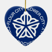 Rochester, New York, Verenigde Staten Keramisch Ornament (Achterkant)