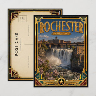 Rochester New York Vintage Art Deco Gouden Tijdper Briefkaart