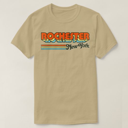 Rochester NY City Stripes T-shirt (Design voorkant)
