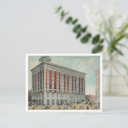 Rochester NY, Hotel Rochester, 1909  stijl Briefkaart (Staand voorkant)