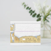Rochester, NY Nautical Lake Ontario Chart Briefkaart (Staand voorkant)