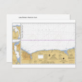 Rochester, NY Nautical Lake Ontario Chart Briefkaart (Voorkant / Achterkant)
