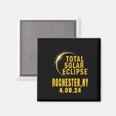 Rochester Ny Solar Eclipse 2024 Totaal Solar Eclip Magneet (Voorkant / Achterkant)