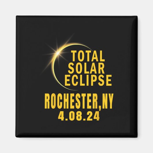 Rochester Ny Solar Eclipse 2024 Totaal Solar Eclip Magneet (Voorkant)