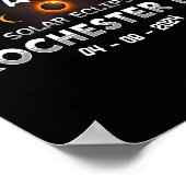 Rochester NY totale zonsverduistering 2024 Poster (Hoek)