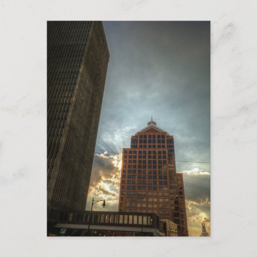 Rochester Skyline in HDR. Briefkaart (Voorkant)