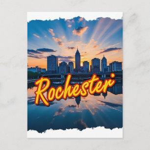 Rochester stadsgezicht New York Verenigde Staten Briefkaart