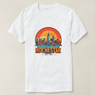 Rochester stadsgezicht New York Verenigde Staten T-shirt