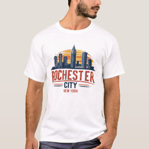 Rochester stadsgezicht New York Verenigde Staten T-shirt
