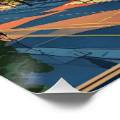 Rochester Stadssilhouet New York USA Perfect Poster (Hoek)