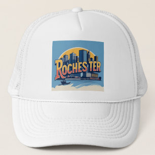 Rochester Stadssilhouet New York Verenigde Staten Trucker Pet