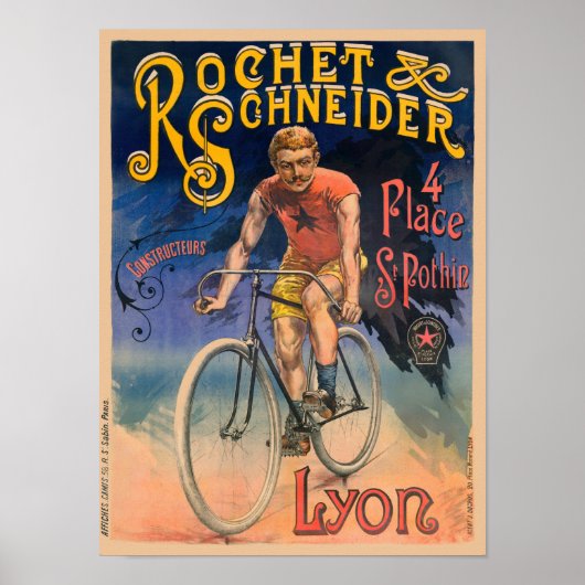 Rochet & Schneider France Vintage Poster 1890 (Voorkant)