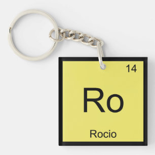 Rocio naam scheikunde element periodiek systeem sleutelhanger