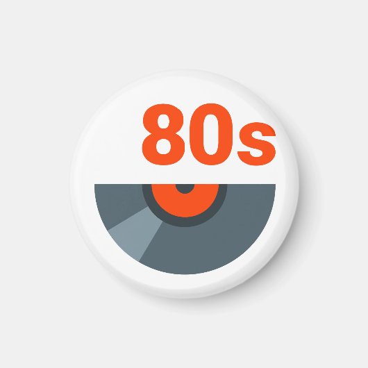 Rock 1980s Music Record Magneet (Voorkant)