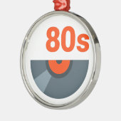 Rock 1980s Music Record Metalen Ornament (Links)