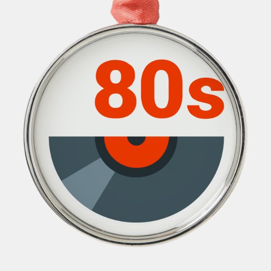 Rock 1980s Music Record Metalen Ornament (Voorkant)