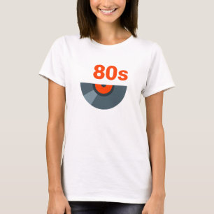 Rock 1980s Music Record T-shirt