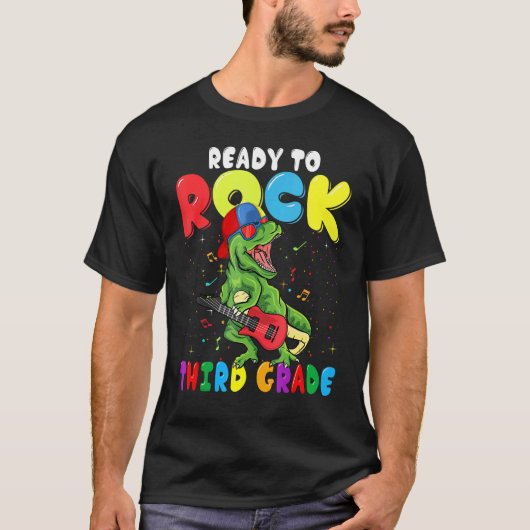 Rock 3rd Grade Dinosaur gaat terug naar school T-shirt (Voorkant)